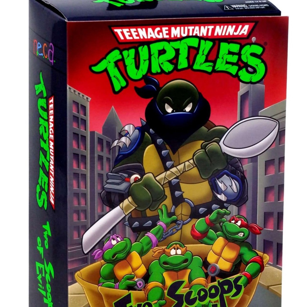 NECA Teenage Mutant Ninja Ninja Turtles Two Scoops of Evil Dark Leonardo Foot 🦶